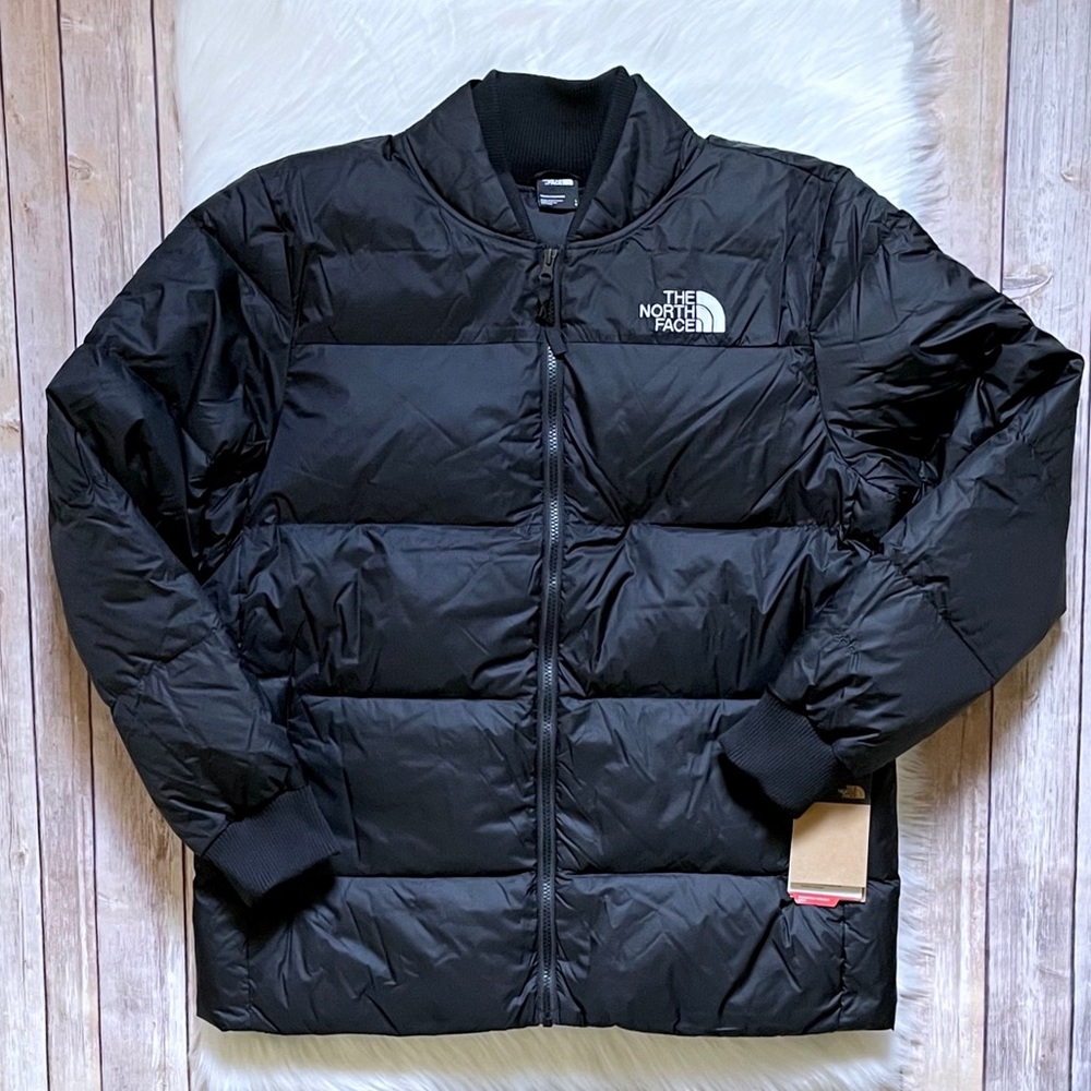 The North Face Men’s Nordic Bomber 700 Down Puffer Jacket In Black